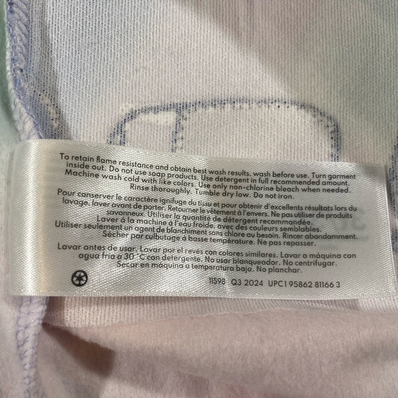 Carter’s Girls Footed Fleece Pajamas Pastel Pink Purple Dinosaur Size 3T - Picture 10 of 10